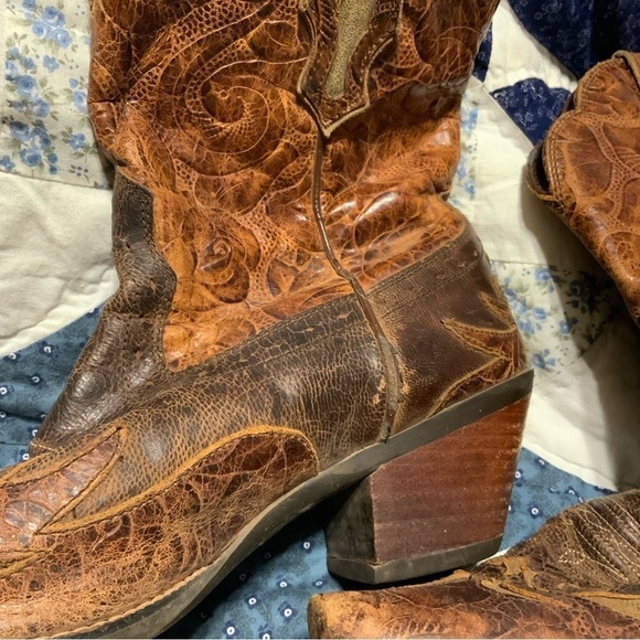 Ariat Dahlia Brown Leather Cowboy Boots - Picture 8 of 10